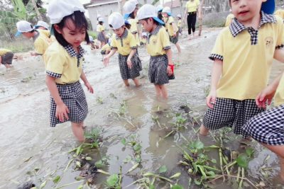 Hình ảnh các bé 5tuổi tham quan Khu Đại Việt Family.